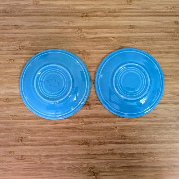 Vintage Fiestaware Turquoise Demitasse Saucers – Set of 2 - Picture 2 of 2